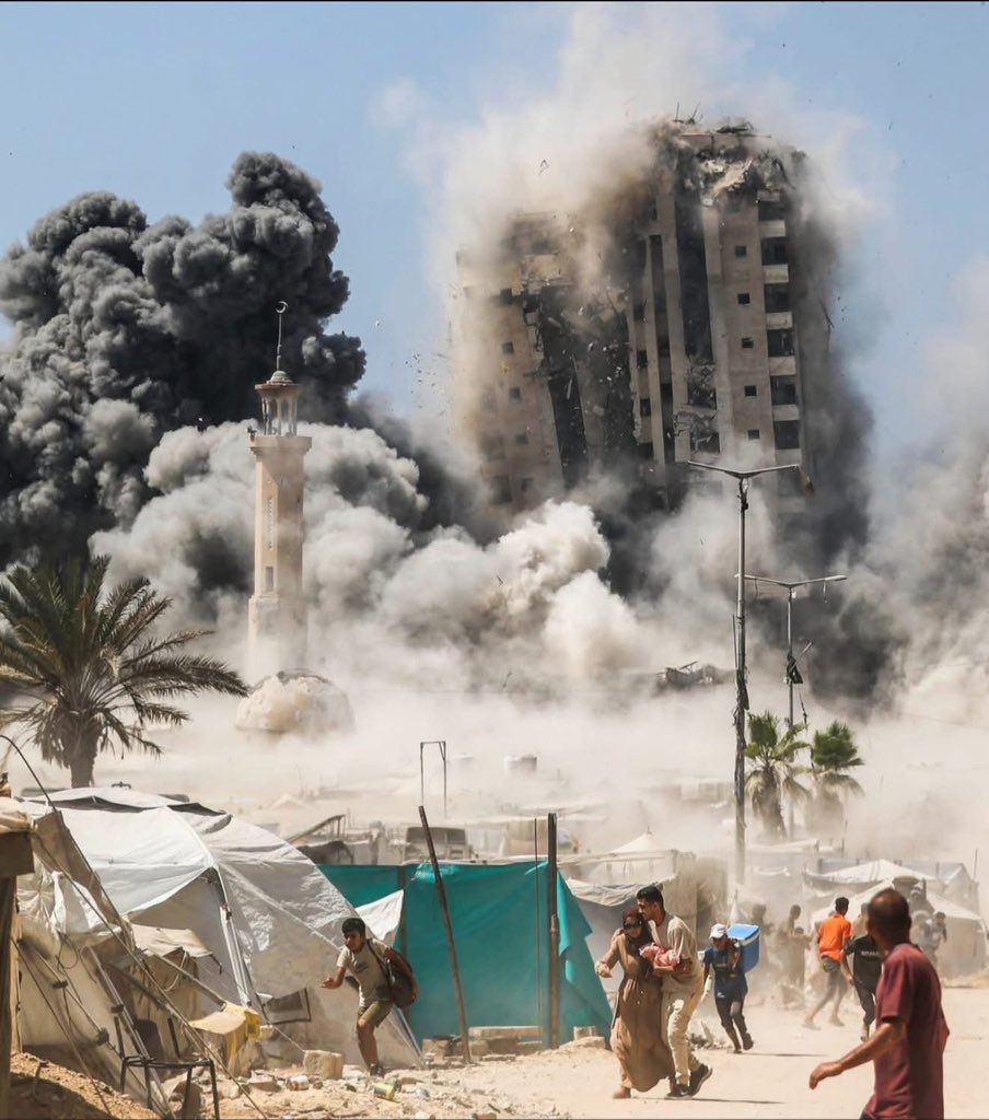 Image for the event titled: Civilians flee as Mushata Tower was bombed
