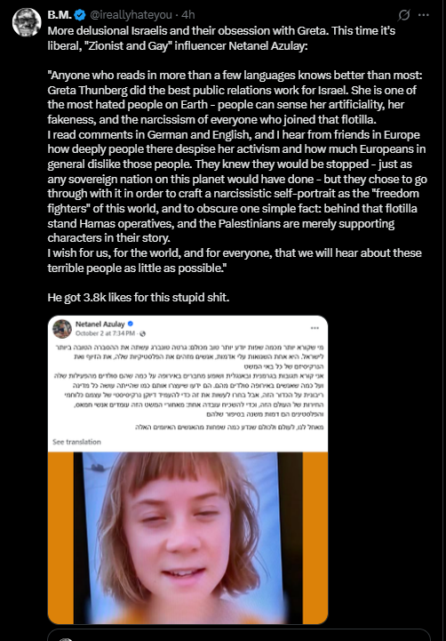 Image for the event titled: Israeli Social Media mocking and inciting against Greta Thunberg