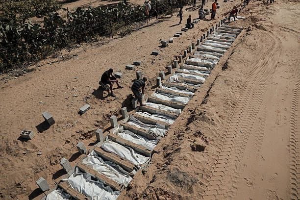 Image for the event titled: Mass Grave of 54 unidentified Palestinians - Deir Al-Balah October 22, 2025