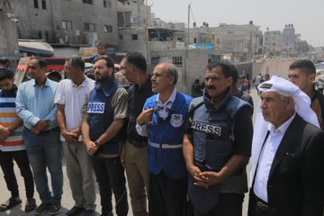 Image for the event titled: Vigil of journalists at Nasser hospital, Khan Younis