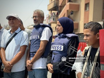 Image for the event titled: Vigil of journalists at Nasser hospital, Khan Younis