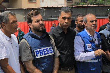 Image for the event titled: Vigil of journalists at Nasser hospital, Khan Younis