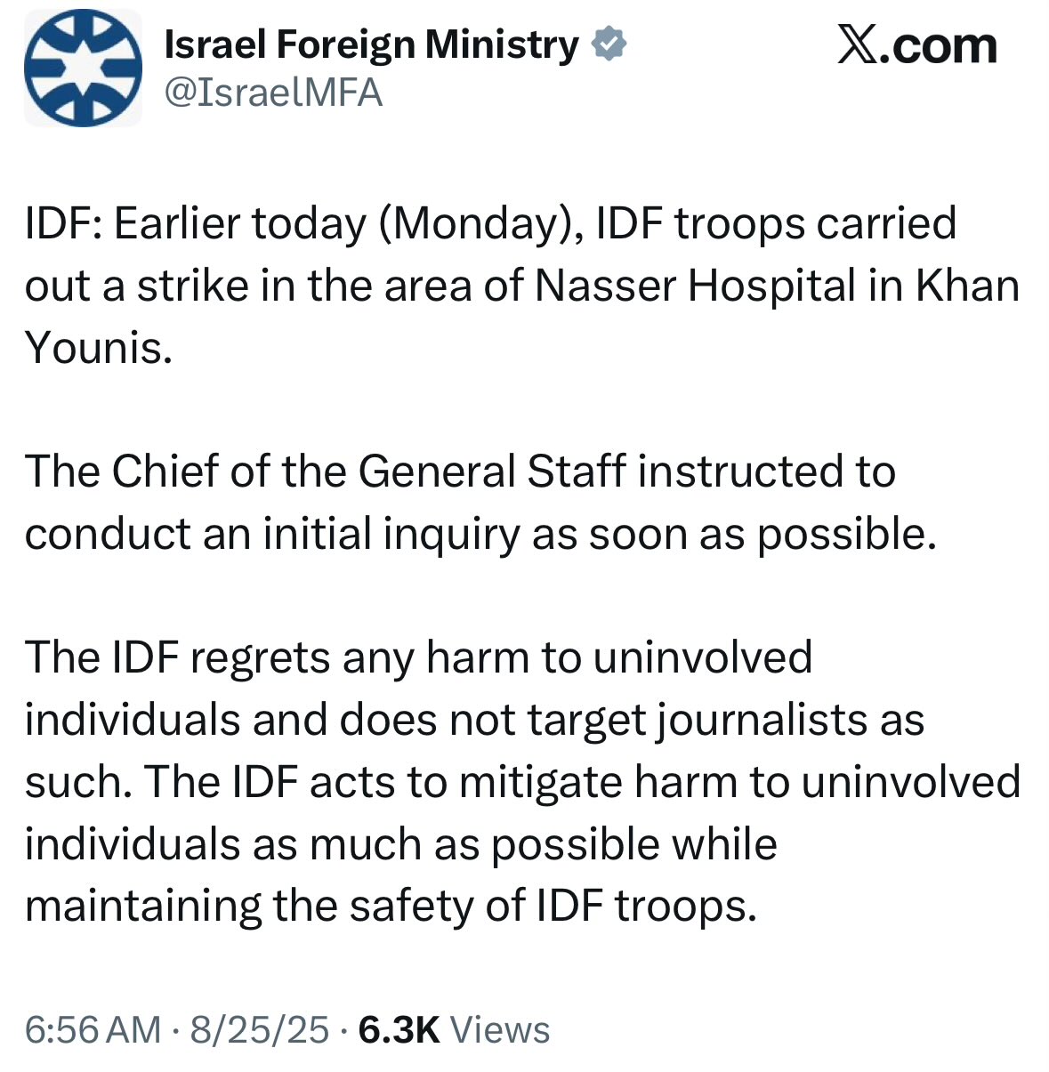 Image for the event titled: Israeli MOFA claims mistake