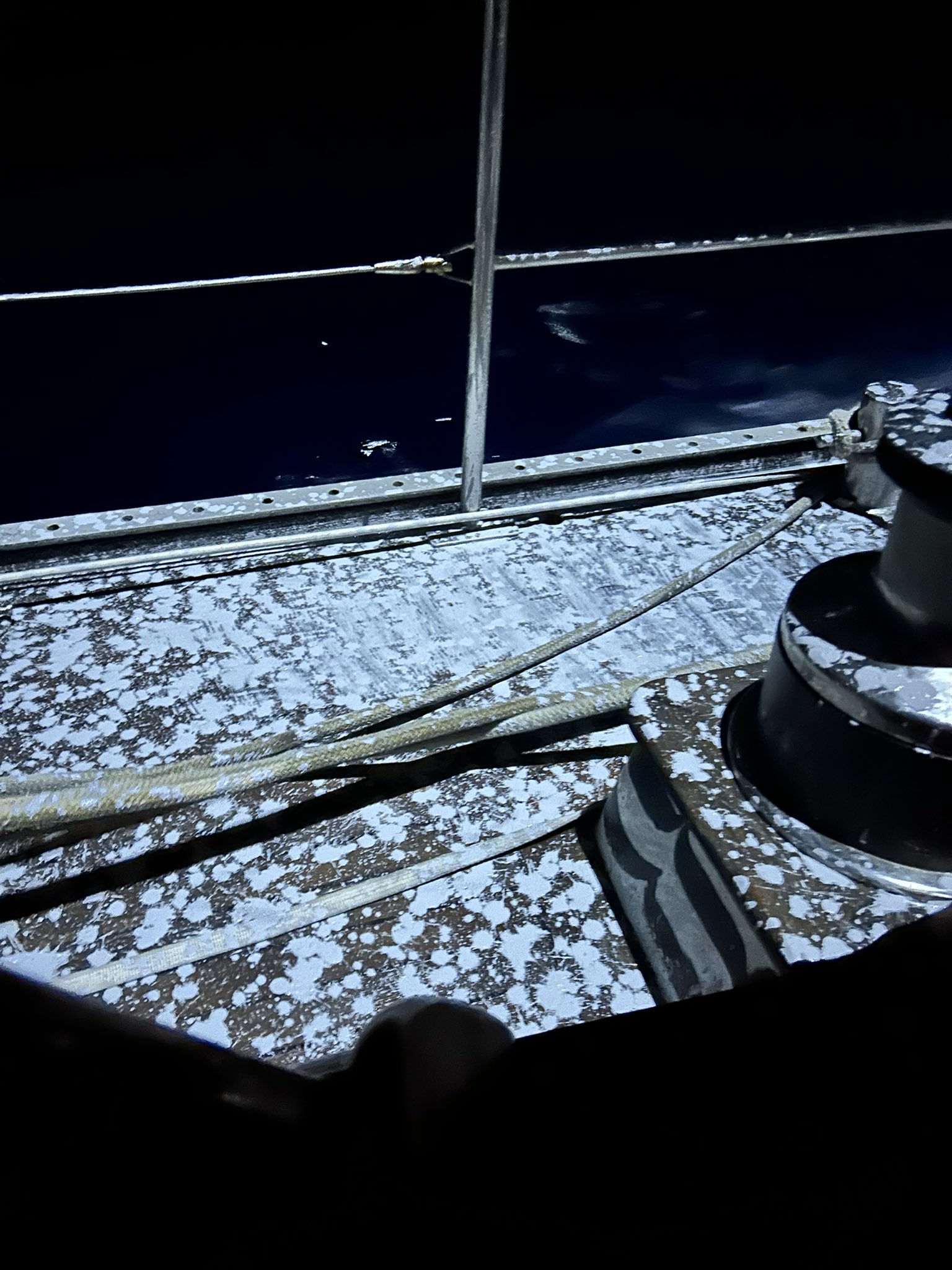 Image for the event titled: White substance dropped on the vessel