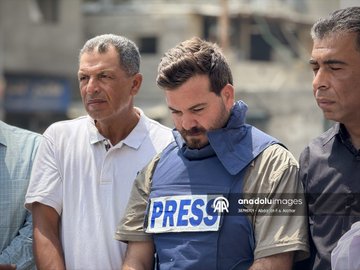 Image for the event titled: Vigil of journalists at Nasser hospital, Khan Younis