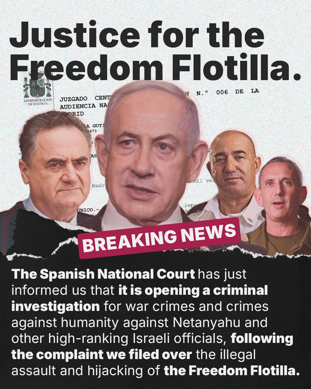 Image for the event titled: Justice for the Freedom Flotilla poster