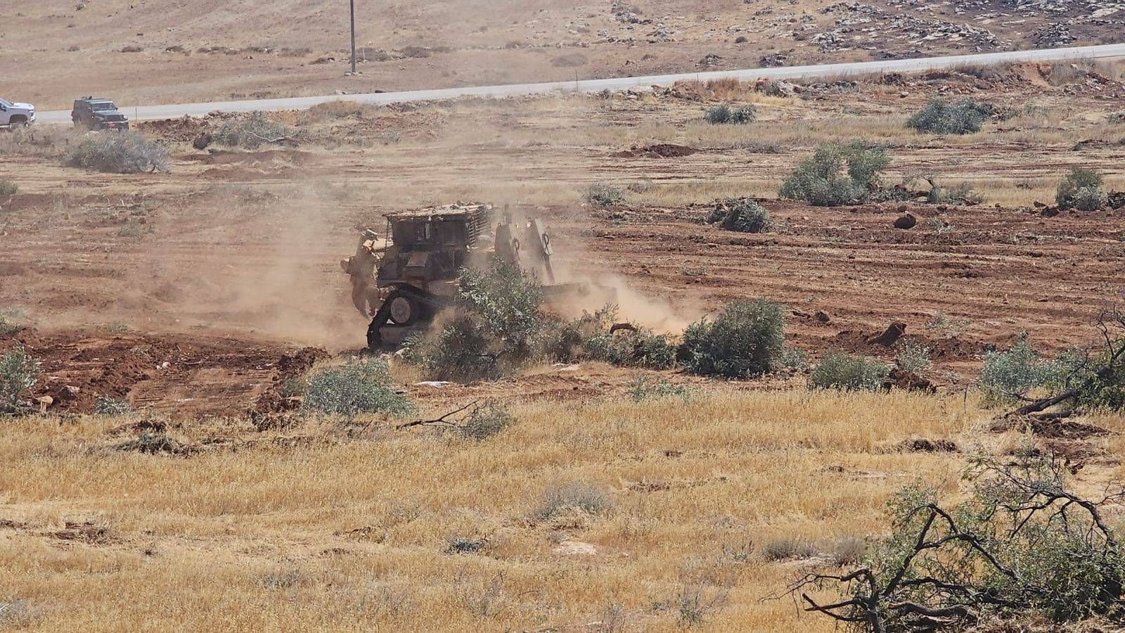 Image for the event titled: Olive trees uprooted in Al Maghayyir on Augustus 22