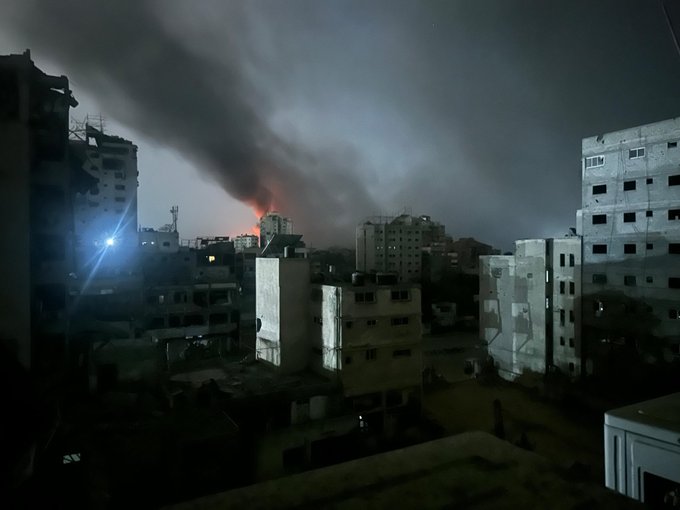 Image for the event titled: Oct 4: midnight airstrikes on Gaza City