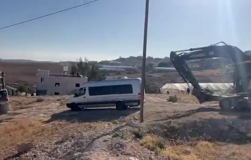 Thumbnail preview image for the video titled: Family of Hashim Al Atameen now homeless after Israeli forces destroyed their home in Zweidin, Masafer Yatta!