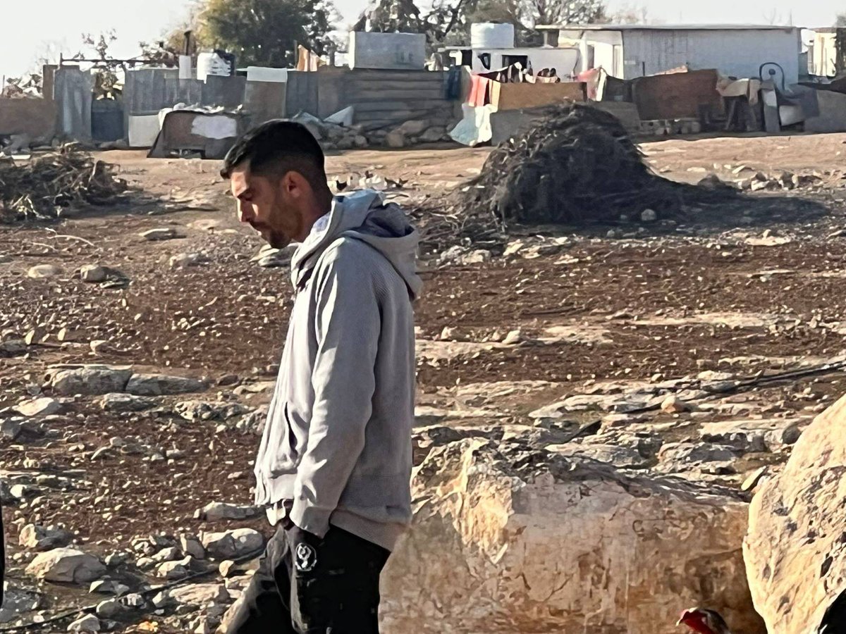 Thumbnail preview image for the video titled: Yinon Levi invading Palestinian village of Umm al-Khair