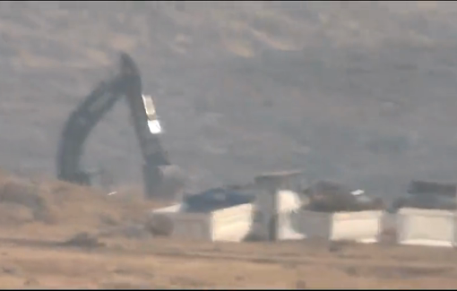 Thumbnail preview image for the video titled: Israel destroyed this morning the donor-funded school of Ein Samiya, a #Palestinain community northeast of Ramallah