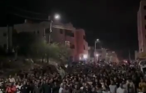 Thumbnail preview image for the video titled: March in Deir Jarir village, Ramallah paying loyalty to the village's martyr Muhammad Alawi, killed 4 days ago