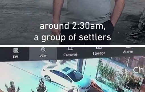 Thumbnail preview image for the video titled: Properties of the US-Palestinian residents of Deir Debwan attaked by settlers