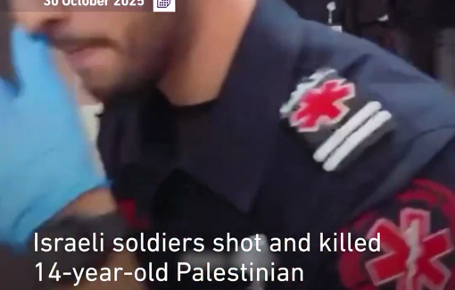 Thumbnail preview image for the video titled: Israeli soldiers shot and killed 15-year-old Palestinian Yamen Samed Hamedd in Silwad