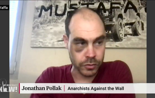 Thumbnail preview image for the video titled: Activist Jonathan Pollak was injured in the same West Bank protest where U.S. Citizen Sayfollah Musallet was killed by Israeli settlers