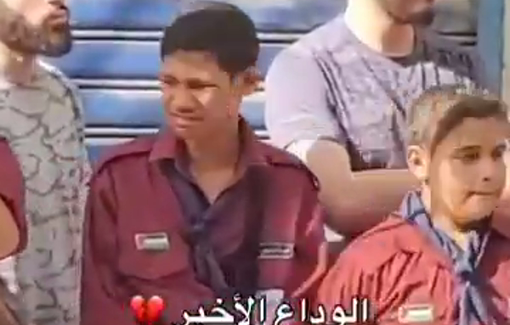 Thumbnail preview image for the video titled: Lebanese scouts mourn their fallen comrade in Ain al-Hilweh camp, southern Lebanon