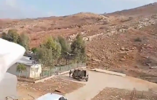 Thumbnail preview image for the video titled: In Hammam al-Maleh, Settlers and soldiers enter school, order demolition, and assaulted the caretaker