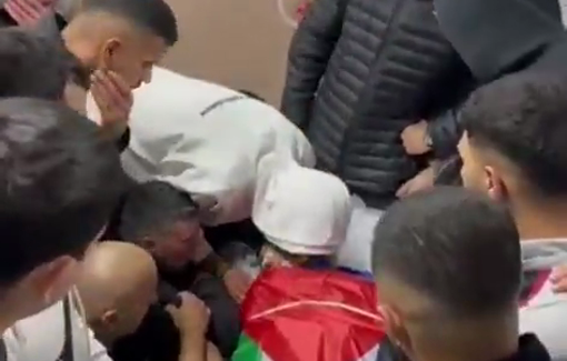 Thumbnail preview image for the video titled: The final farewell to Sami Al-Mashayekh and Amr Al-Marbou, both shot and killed by Israeli forces