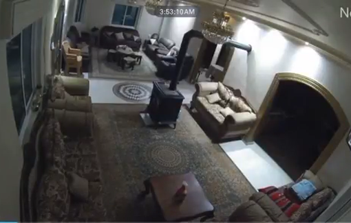 Thumbnail preview image for the video titled: CCTV footage documents Israeli settlerransacking a Palestinian home in Silwad