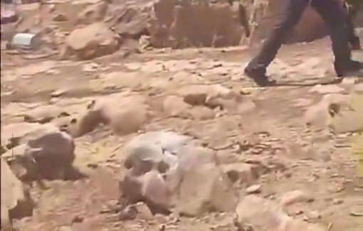 Thumbnail preview image for the video titled: Jewish settlers harass Mukhmas resident asking when they intend to leave