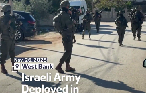 Thumbnail preview image for the video titled: The Israeli army is deployed in several towns of the Tubas region, in the northeast of the West Bank