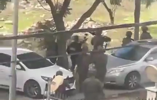 Thumbnail preview image for the video titled: Israeli journalists embedded in the Israeli army during the raid on the Union of Agricultural Work Committees in Al-Bireh in Al-Bireh