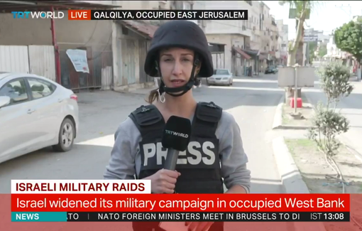 Thumbnail preview image for the video titled: Israeli forces carry out raid on Qalqilya, searching homes and arresting Palestinians