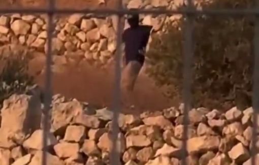 Thumbnail preview image for the video titled: The child Adam Hijazi Al-Shantir was injured by the Israeli settlers in the Khallet Al-Natsh area of Hebron