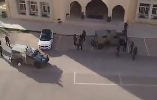 Thumbnail preview image for the video titled: Israeli forces raided Al Quds University in the town of Abu Dis, outside Jerusalem