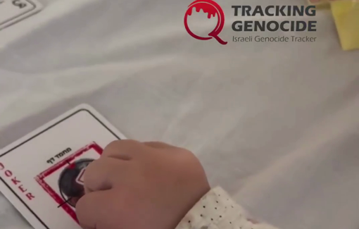 Thumbnail preview image for the video titled: Israeli soldier shows his children Hamas cards, calling it a new religious commandment