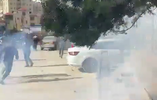 Thumbnail preview image for the video titled: Israeli forces target journalists with stun grenades and tear gas during a raid ON Kafr Aqab