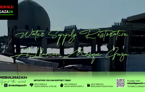 Thumbnail preview image for the video titled: Rebuild Gaza fully restored desalination system ensuring thousands of people once again have access to clean, life-saving water