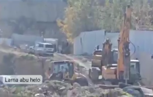Thumbnail preview image for the video titled: Israeli bulldozers carried out a demolition raid on an iron factory In the industrial area of Anata
