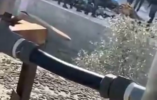 Thumbnail preview image for the video titled: Israeli forces confiscate the contents of a Palestinian store in the town of Beitunia