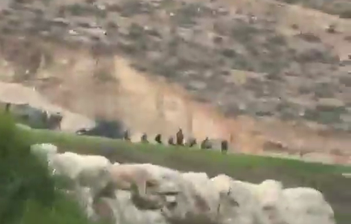 Thumbnail preview image for the video titled: Israeli forces detain 10 Palestinians in the Wadi Al-Nar area of the town of Adh-Dhahiriya