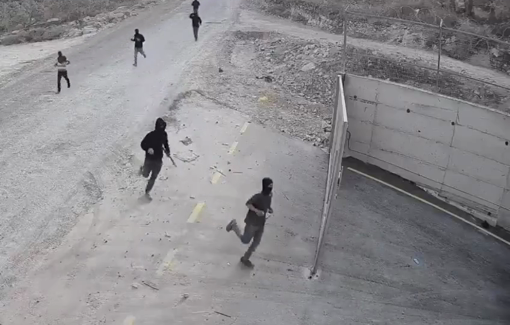 Thumbnail preview image for the video titled: The moment of the Zionist settlers pogrom on the al-Juneidi factory