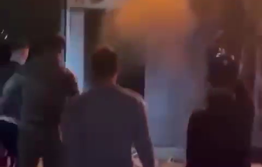 Thumbnail preview image for the video titled: By night, Israeli settler set fire at the sports hall of a school in the village of Jalud