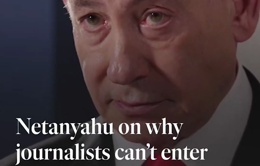 Thumbnail preview image for the video titled: Netanyahu claimed that the Israeli occupation forces did not target journalists in Gaza