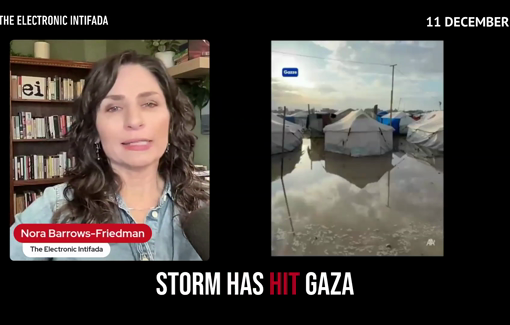 Thumbnail preview image for the video titled: A brutal winter storm struck Gaza and one 8-month-old baby, Rahaf Abu Jazar, died from exposure to the co