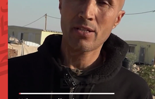 Thumbnail preview image for the video titled: Palestinian human rights activist Eid Suleiman Hathaleen nominated for the Human Rights Tulip Award in the Netherlands