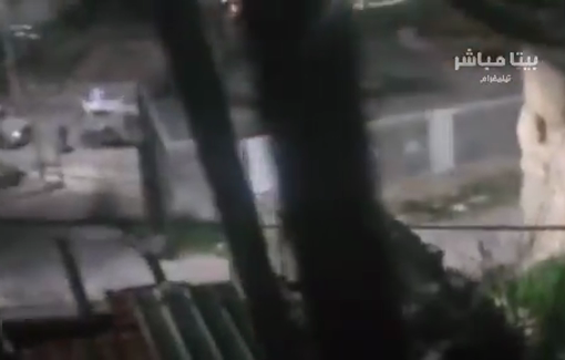 Thumbnail preview image for the video titled: Israeli forces are firing live ammunition at youths during ongoing clashes in the town of Beita, south of Nablus