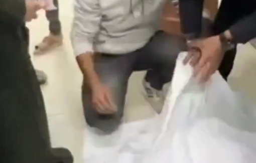 Thumbnail preview image for the video titled: A sad farewell to the young man, Manar Saeed Al-Madhoun (41 years old) killed by Israeli fire in Mawasi