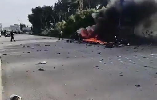 Thumbnail preview image for the video titled: Israeli military drone targeted a vehicle and killed a journalist in southern Lebanon