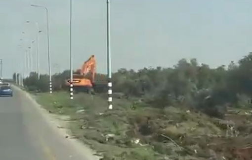 Thumbnail preview image for the video titled: Israeli forces bulldozing Palestinian land near the town of Tuq', to establish a roads to a settlement