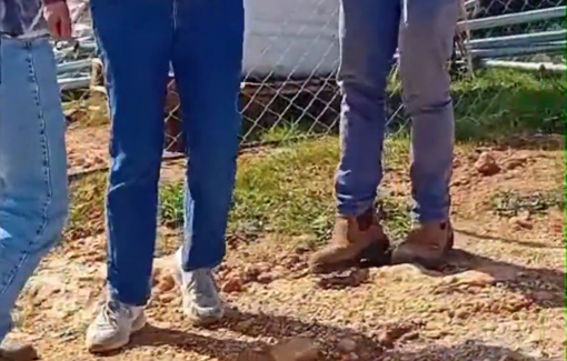 Thumbnail preview image for the video titled: In Duma, Israeli settler attacking an activist and even shouting at her, “Don’t push me.”