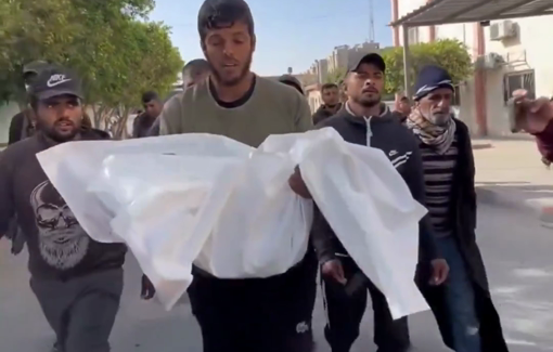 Thumbnail preview image for the video titled: Eyad Ahmed Naeem Al-Rubaiaa (3 years old), was killed when Israeli warboats shelled the tents of displaced persons in the Al-Iqlimi area