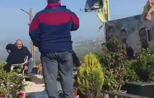 Thumbnail preview image for the video titled: Families are frequently terrorized by Israeli drones when visiting cemeteries in South Lebanon border villages