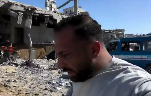 Thumbnail preview image for the video titled: Atermath of Israel’s bombardment of the Sheikh Radwan Police Station in Gaza City