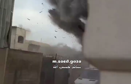 Thumbnail preview image for the video titled: A massive missile has completely destroyed an entire residential building in a densely populated civilian area.