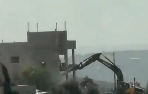 Thumbnail preview image for the video titled: Israeli forces demolished a number of homes in Barta’a village, west of Jenin